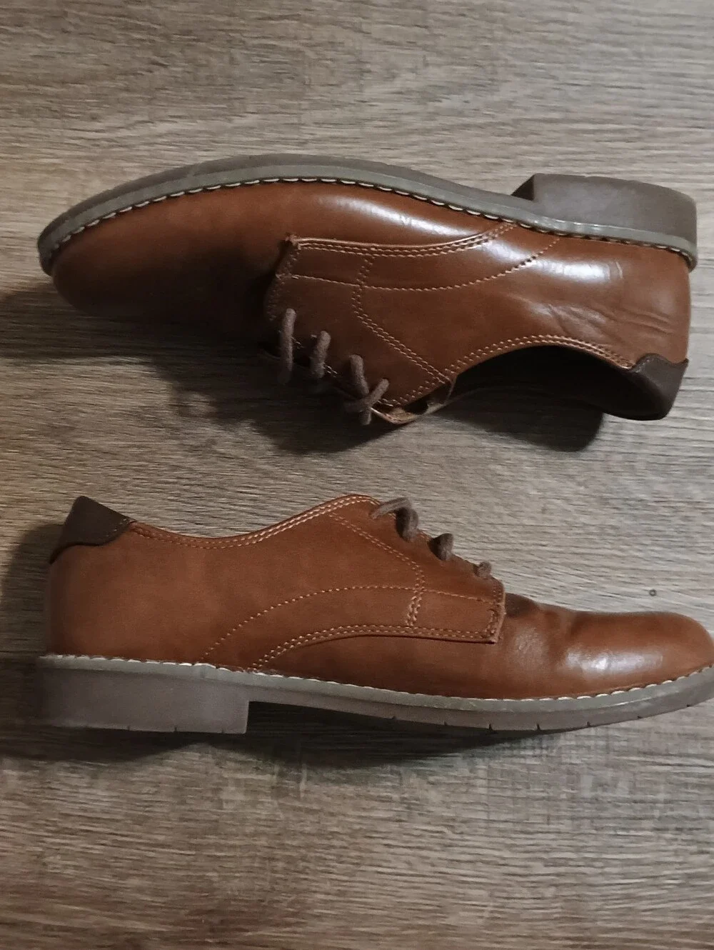 The Children’s Place Boys Brown Lace-Up Dress Shoes Size 6